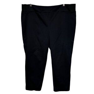 Intro Love The Fit Black Stretch Pull On Pants Elastic Waist Size 20W